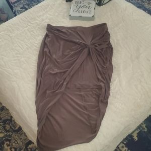 High low faux knot skirt